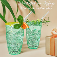 23 oz Hammered Teal Acrylic Cups, Set of 8