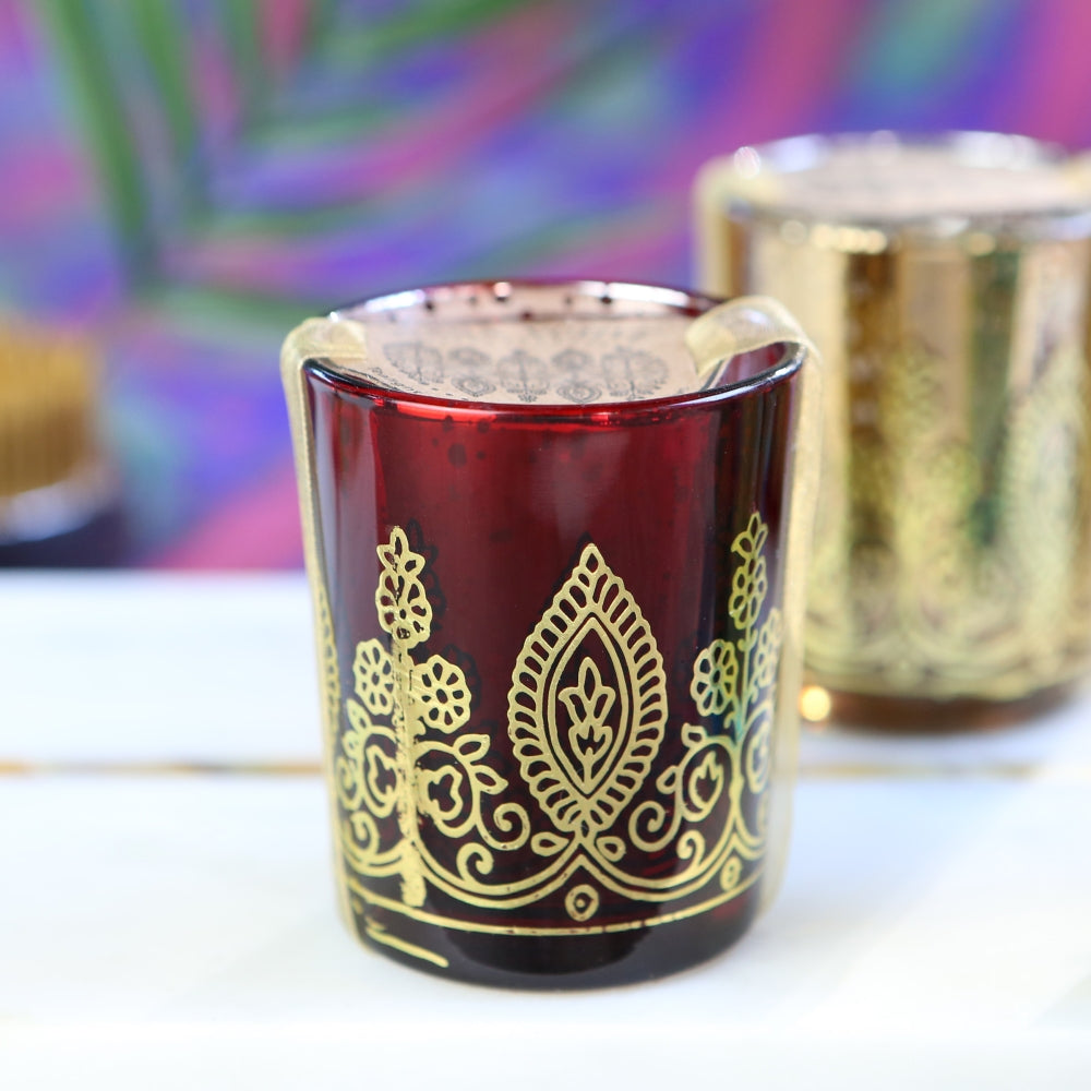 Indian Jewel Henna Votives - Assorted (Set of 4)