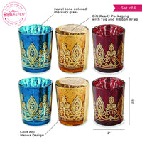 Thumbnail for Indian Jewel Henna Votives - Assorted (Set of 6)