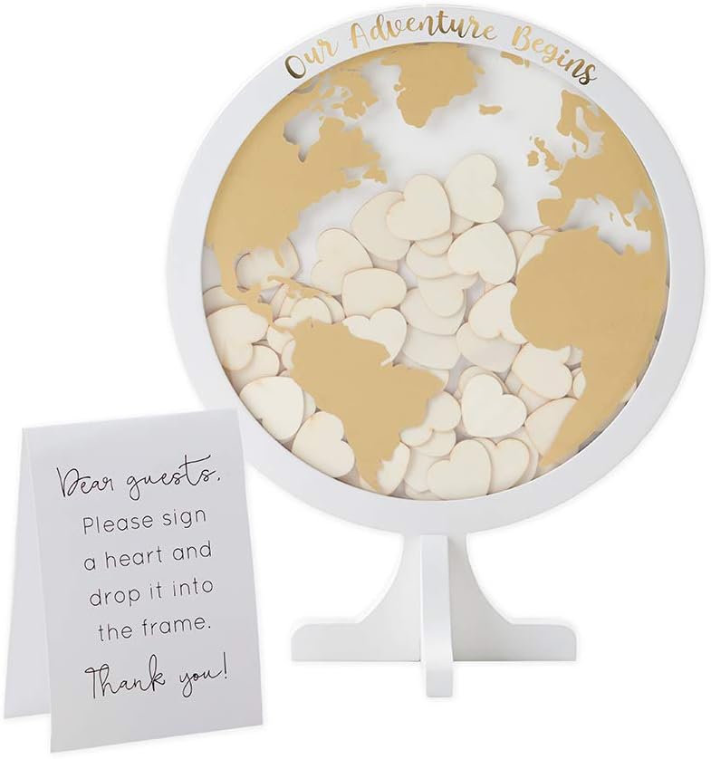 Wedding Guest Book Alternative - Globe