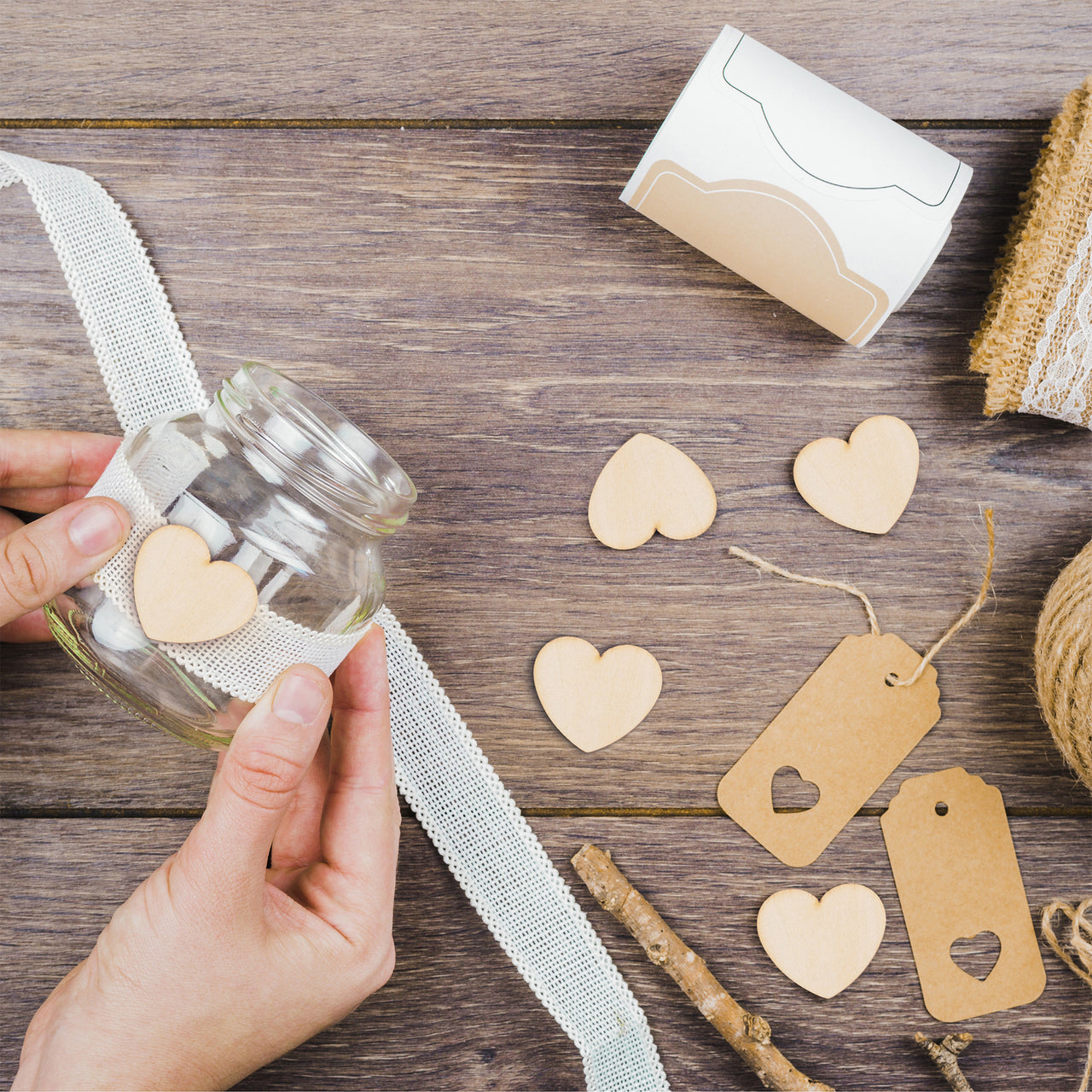 Wooden Hearts for Guest Book Alternative (Set of 75)