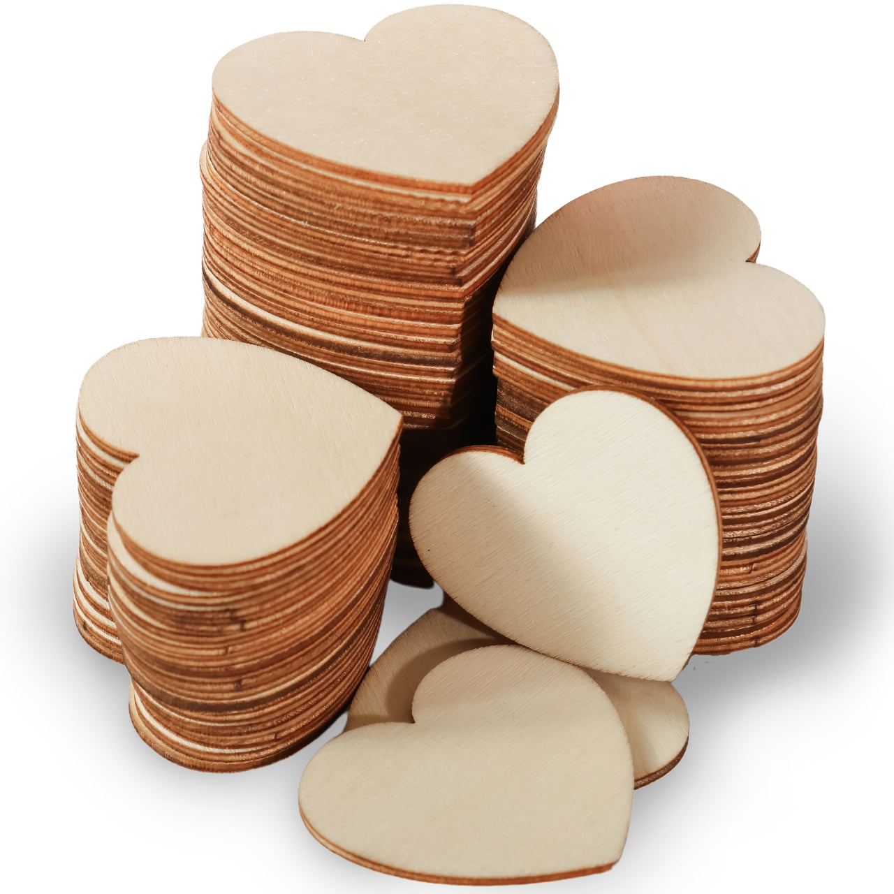 Wooden Hearts for Guest Book Alternative (Set of 75)