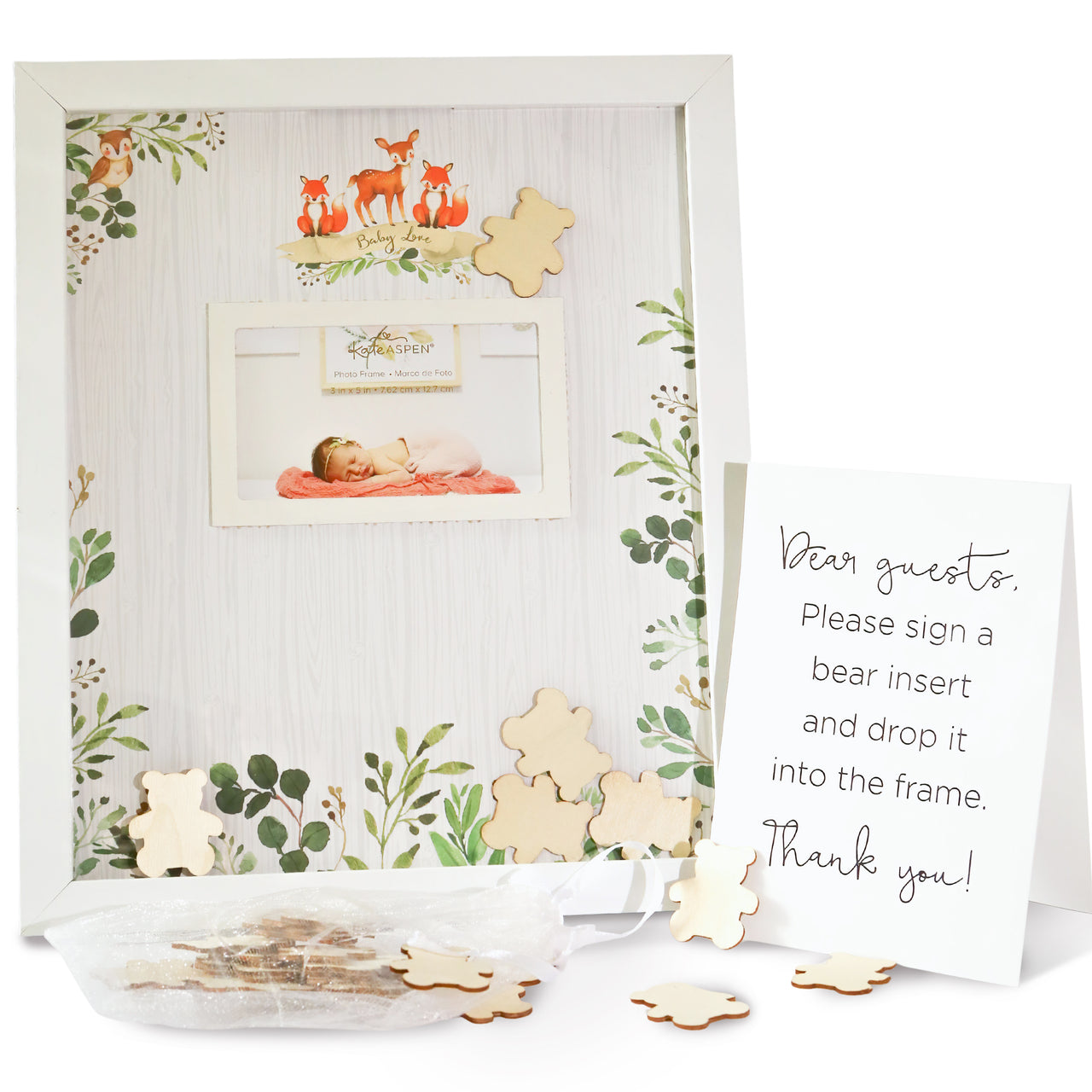 Baby Shower Guest Book Alternative - Woodland Baby