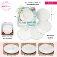 By the Shore Sand Dollar Drink Coaster Set of 4 - Alternate Image 5