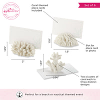 Seven Seas Coral Place Card/Photo Holder (Set of 6)