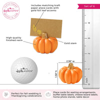 Orange Pumpkin Place Card Holder (Set of 6) | Kate Aspen | Alt Image 6