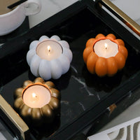 2-in-1 Pumpkin Tealight/Candlestick Holder (Set of 6) - White | Kate Aspen | Alt Image 7