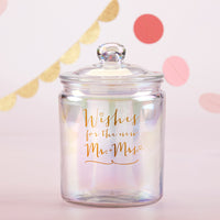 Iridescent Wedding Wish Jar with Heart Shaped Cards