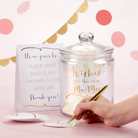 Iridescent Wedding Wish Jar with Heart Shaped Cards
