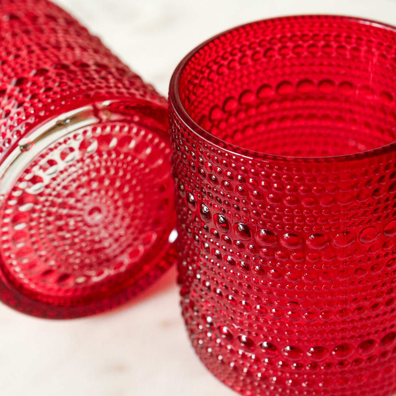 10 oz. Textured Beaded Red Old Fashion Drinking Glasses (Set of 6) Alternate Image 9 Kate Aspen | Drinking Glasses