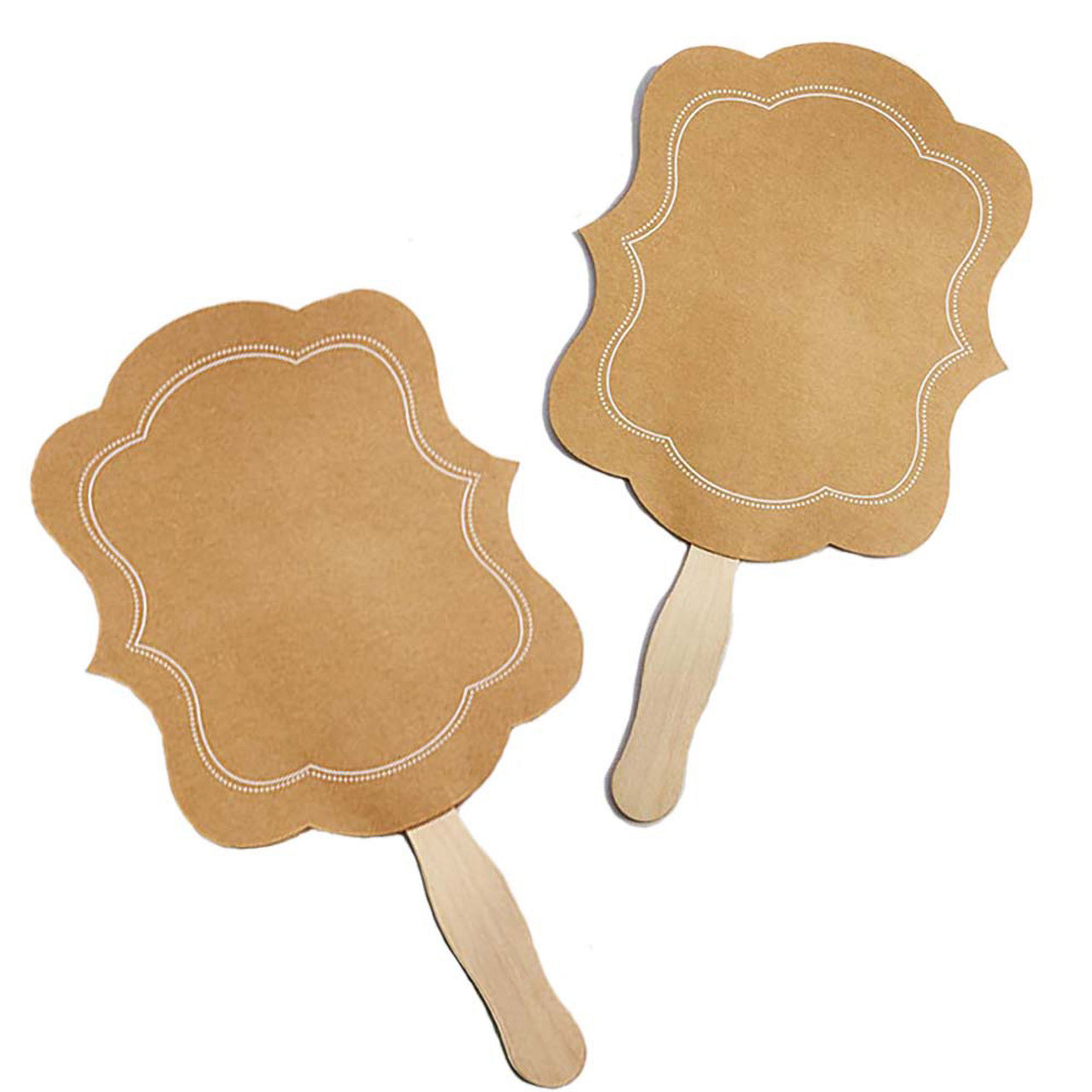 Kraft Hand Fan (Set of 20) (Personalization Available) Main Image, Kate Aspen | Fans