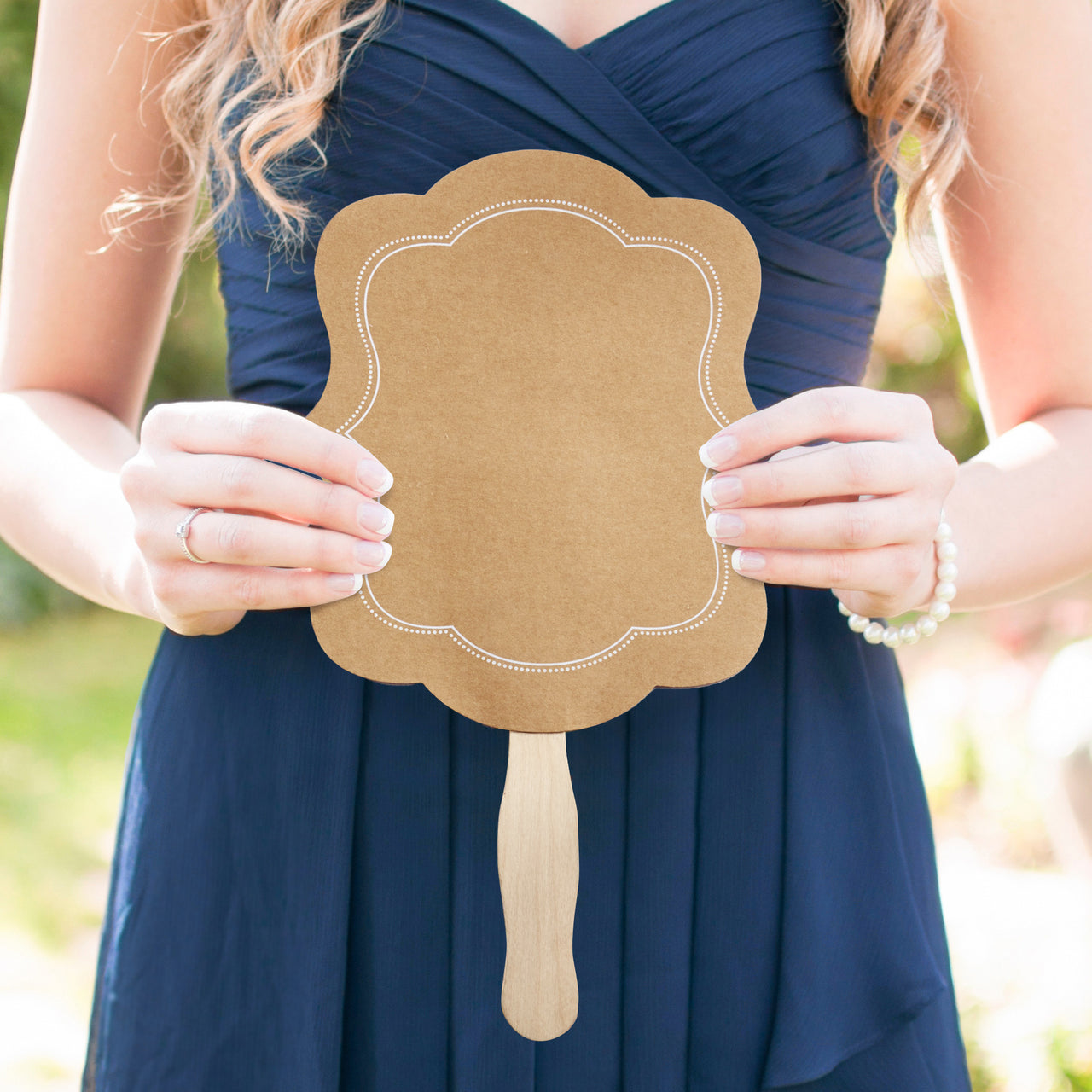 Kraft Hand Fan (Set of 20) (Personalization Available)