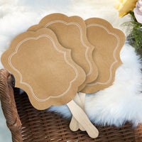 Kraft Hand Fan (Set of 20) (Personalization Available)