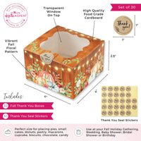 Fall Cookie Boxes with Window + Seal Sticker (Set of 30) | Kate Aspen | Alt Image 5