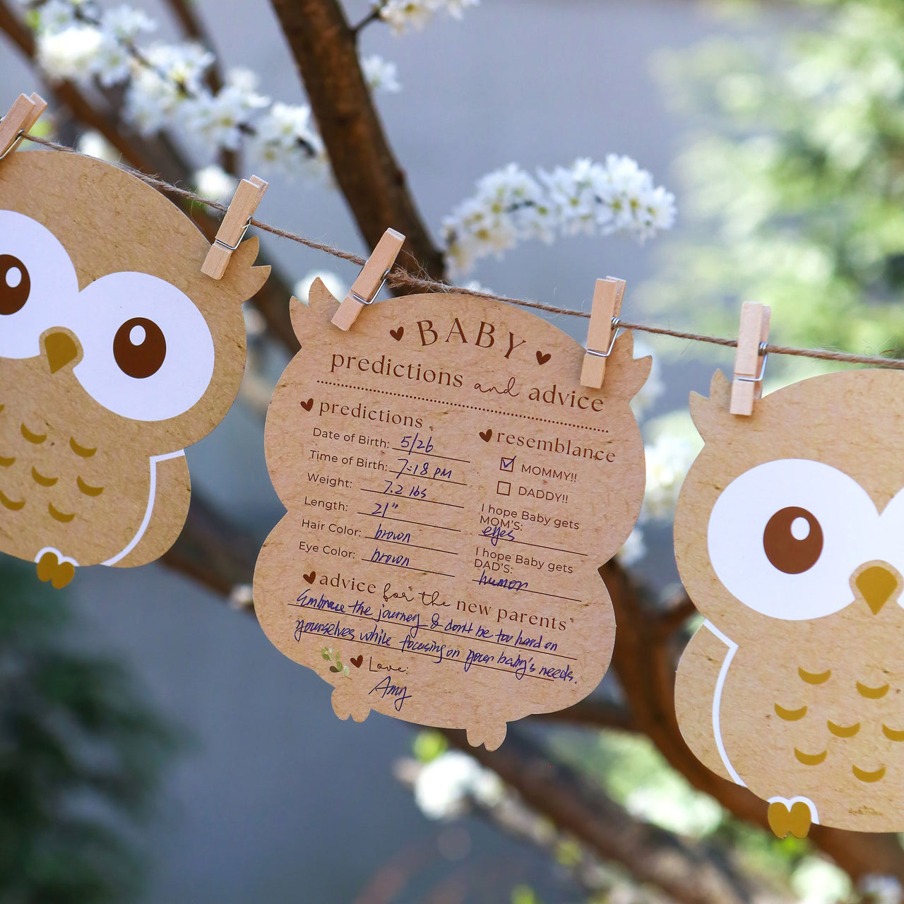 Woodland Baby Shower Advice Card Set Alternate Image 2 Kate Aspen | Games and Advice Cards
