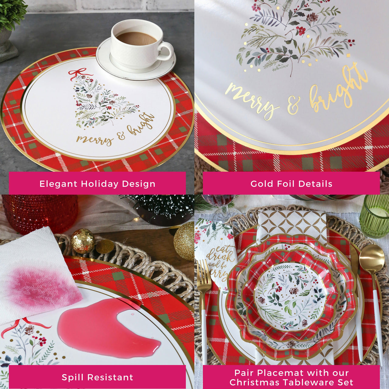 Christmas 13” Charger Plate Placemat | Kate Aspen | Alternate Image 5