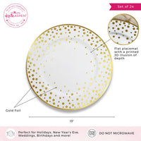 13” Classic Gold Foil Dot Placemat (set of 24) | Kate Aspen | Alternate Image 6
