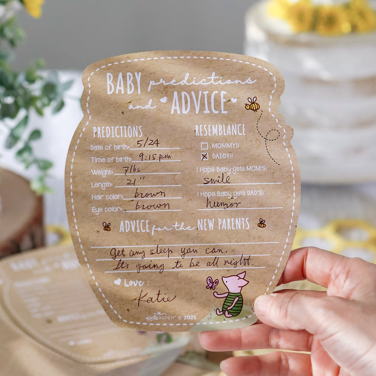 Honey Bear 50pc Cardstock Baby Shower Game Set Alternate Image 7 Kate Aspen | Games and Advice Cards