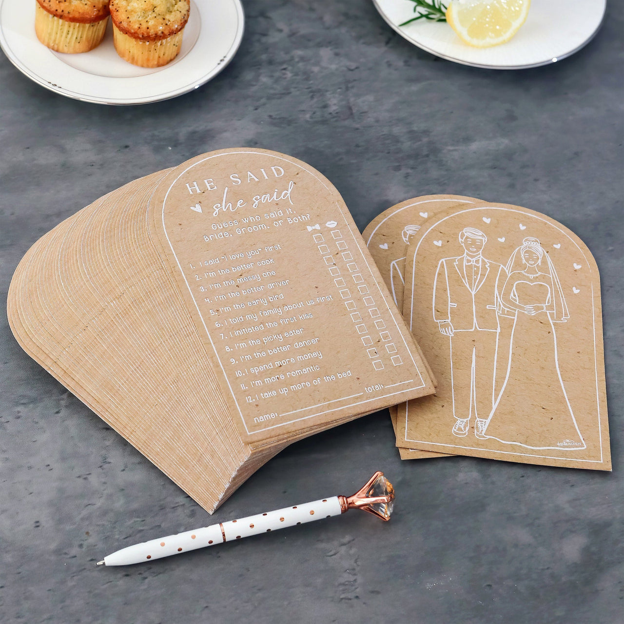 Editable He Said She Said Bridal Shower Game Floral Bride Or Groom