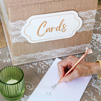 Rustic Elegance Wedding and Party Card Box - Burlap and Lace Alternate Image 3 Kate Aspen | Card Box