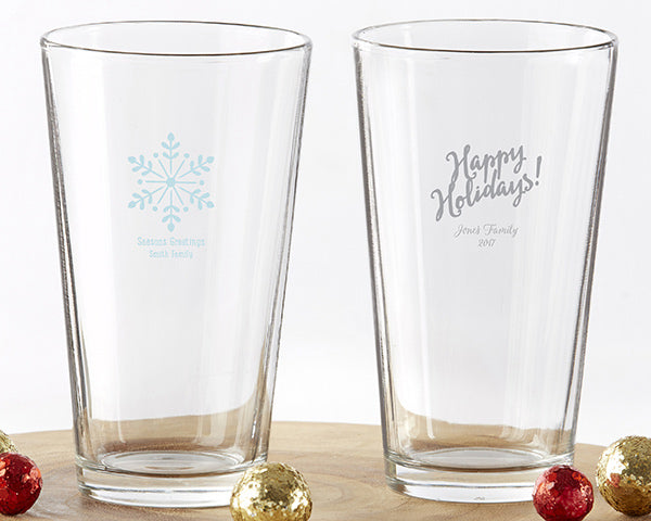 Personalized Wedding 16 oz. Pint Glass