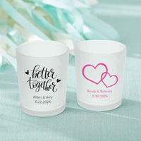 Thumbnail for Personalized Filled Candle  Frosted Glass Votive Holder