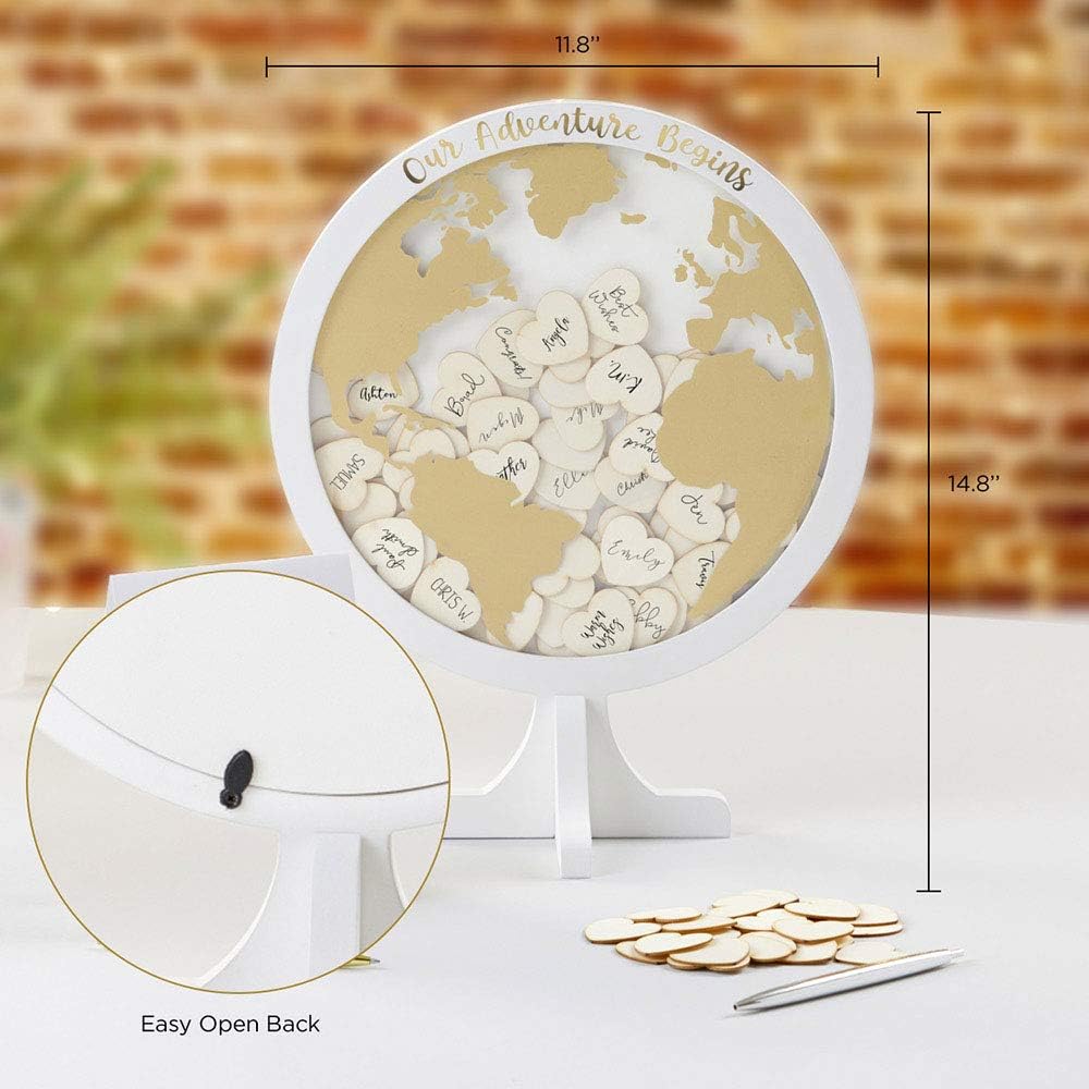 Wedding Guest Book Alternative - Globe