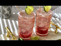 13 oz. Vintage Textured Rose Gold Drinkware (Set of 6)