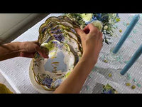 Baby Shower Onesie Floral Tableware Set - Blue