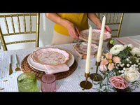 Baby Shower Onesie Tableware Set - Pink Floral