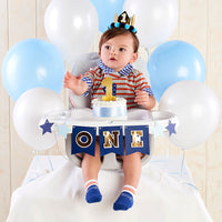 Thumbnail for Blue & Gold 1st Birthday Decor Kit