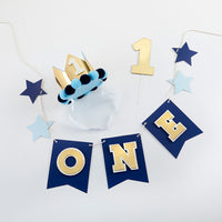 Thumbnail for Blue & Gold 1st Birthday Decor Kit