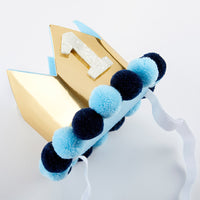 Thumbnail for Blue & Gold 1st Birthday Decor Kit