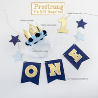 Thumbnail for Blue & Gold 1st Birthday Decor Kit