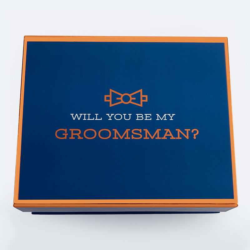 Navy & Copper Will You Be My Groomsman Kit Gift Box