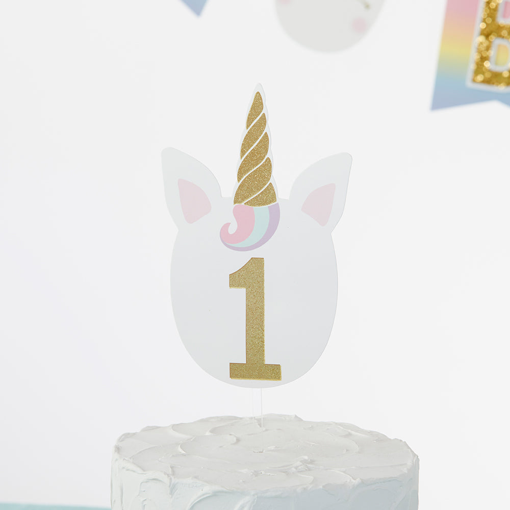 Gold Glitter Unicorn Happy Birthday Décor Kit Alternate Image 6, Kate Aspen | Party Kit