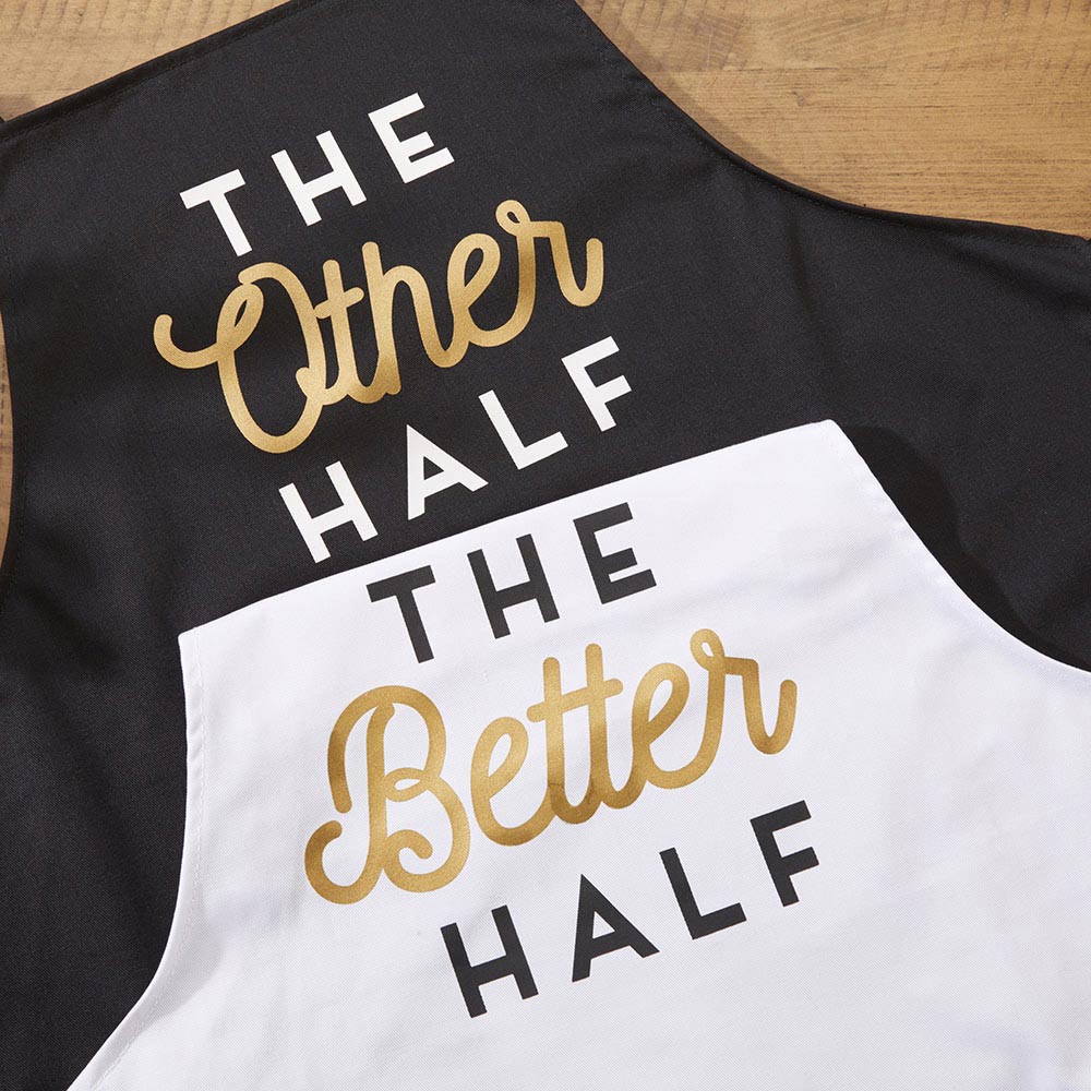 Other Half & Better Half Couples Apron Gift Set