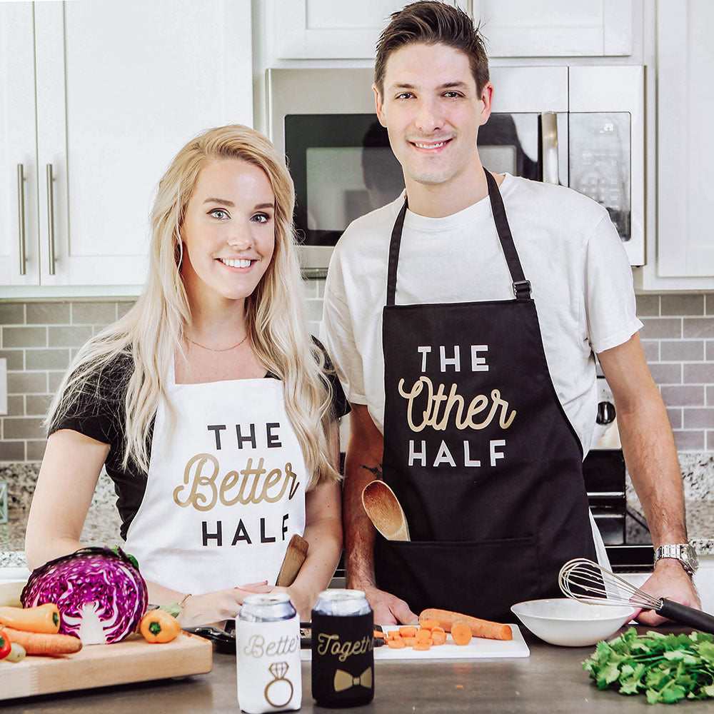 Other Half & Better Half Couples Apron Gift Set