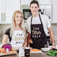 Thumbnail for Other Half & Better Half Couples Apron Gift Set