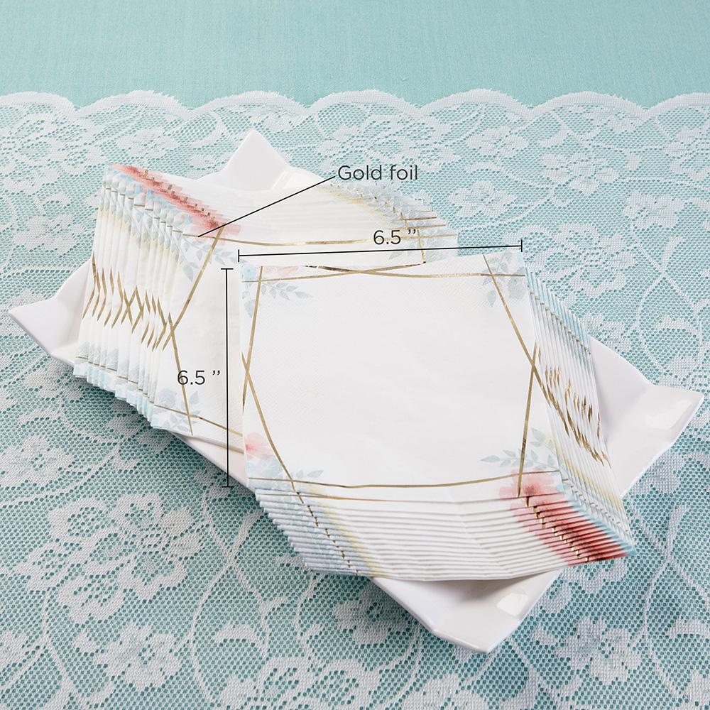 Geometric Floral Party Tableware Set