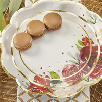Thumbnail for Burgundy Blush Floral 78 Piece Party Tableware Set (16 Guests)