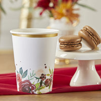 Thumbnail for Burgundy Blush Floral 78 Piece Party Tableware Set (16 Guests)