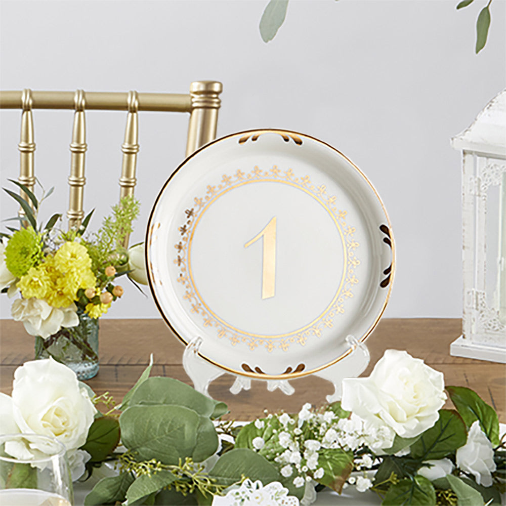 Tea Time Vintage Plate Table Numbers (1-6) Alternate Image 5, Kate Aspen | Table Numbers