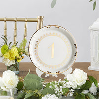 Thumbnail for Tea Time Vintage Plate Table Numbers (1-6) Alternate Image 5, Kate Aspen | Table Numbers