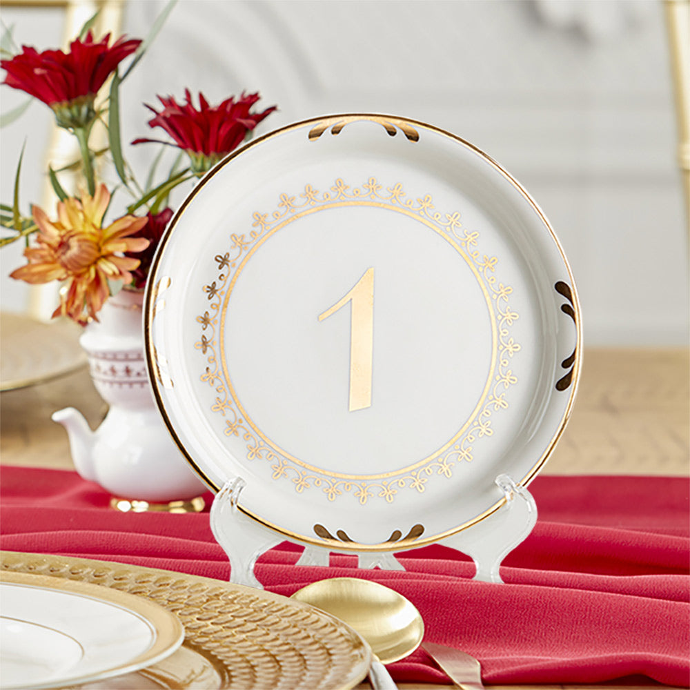Tea Time Vintage Plate Table Numbers (1-6) Alternate Image 4, Kate Aspen | Table Numbers
