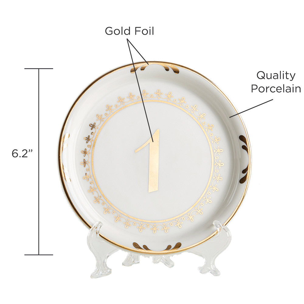 Tea Time Vintage Plate Table Numbers (1-6) Alternate Image 8, Kate Aspen | Table Numbers