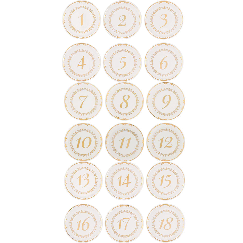 Tea Time Vintage Plate Table Numbers Bundle (1-18) Alternate Image 6, Kate Aspen | Table Numbers