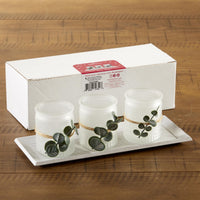 Thumbnail for 4 Piece Frosted Votive & Tray Set Alternate Image 5, Kate Aspen | Votive