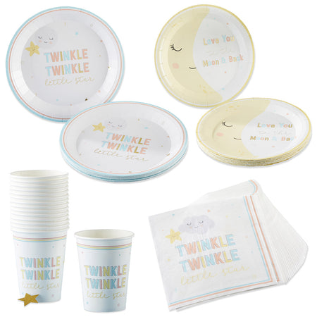 Twinkle Twinkle 78 Piece Party Tableware Set (16 Guests) Main Image, Kate Aspen | Tableware