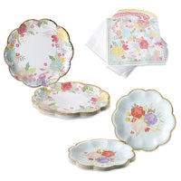 Thumbnail for Garden Blooms 62 Piece Party Tableware Set (16 Guests)